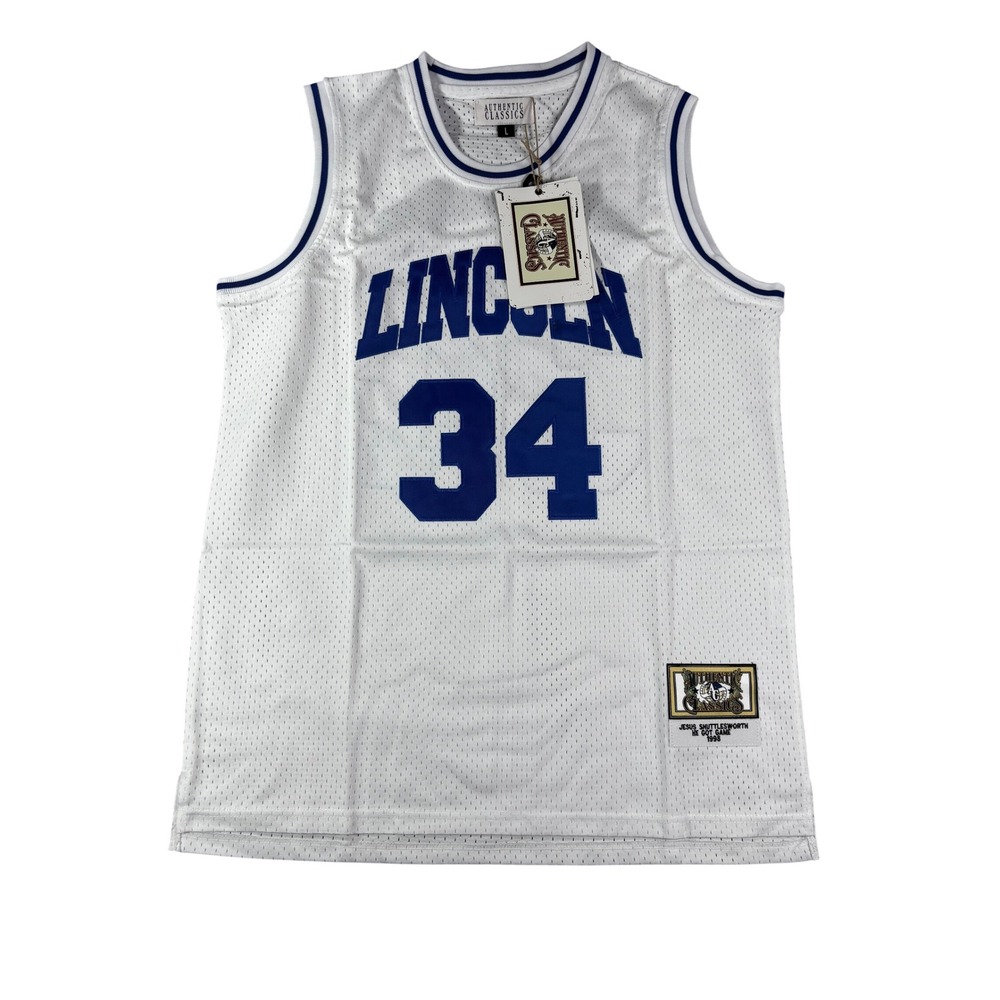 Authentic Classics Jesus Shuttlesworth Lincoln 34 He Got Game Jersey Mens Large